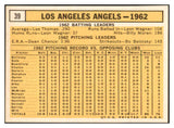 1963 Topps Baseball #039 Los Angeles Angels Team EX-MT 533817