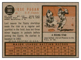 1962 Topps Baseball #565 Jose Pagan Giants EX-MT 533819
