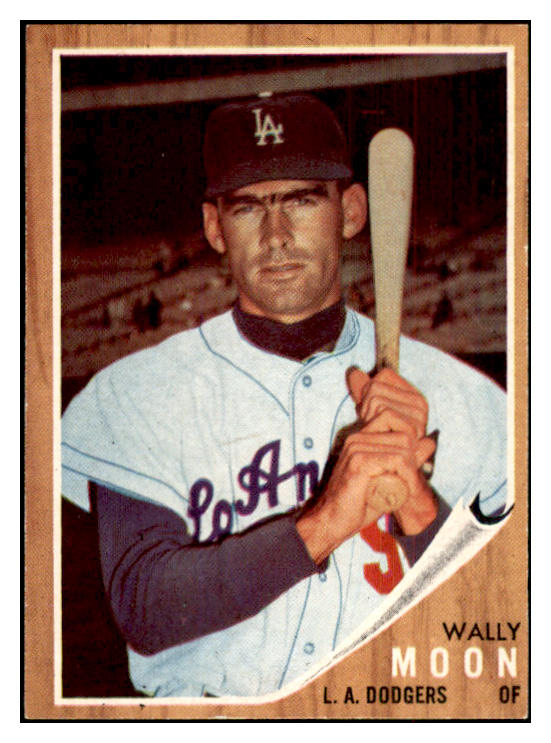 1962 Topps Baseball #190 Wally Moon Dodgers EX-MT/NR-MT Variation 533827