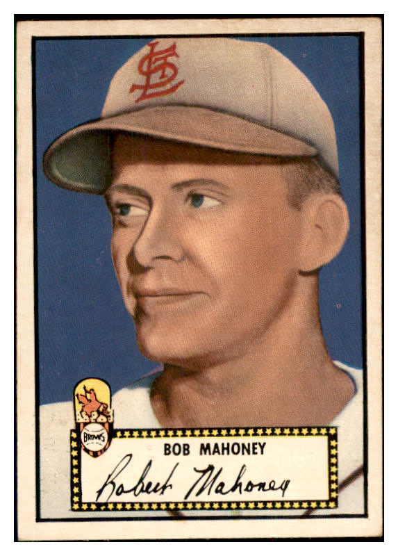 1952 Topps Baseball #058 Bob Mahoney Browns EX-MT Black 533836