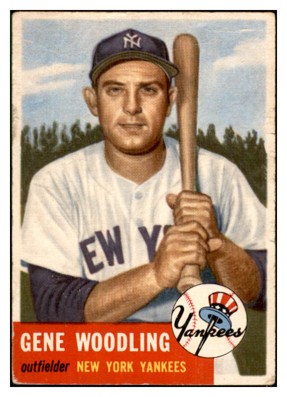 1953 Topps Baseball #264 Gene Woodling Yankees Fair 533839