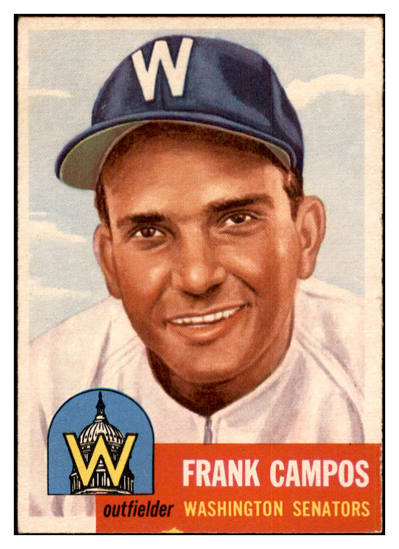 1953 Topps Baseball #051 Frank Campos Senators EX-MT 533840