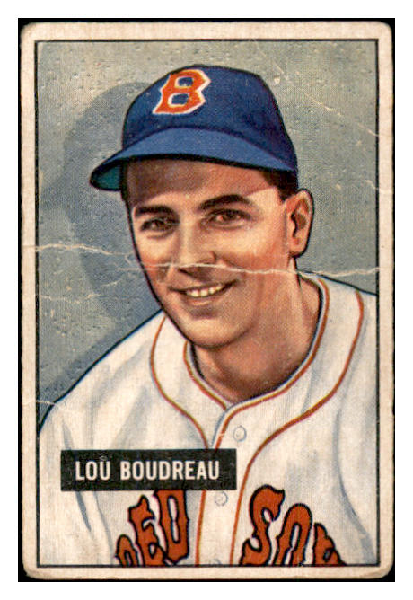 1951 Bowman Baseball #062 Lou Boudreau Red Sox Fair 533846