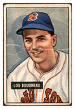 1951 Bowman Baseball #062 Lou Boudreau Red Sox Fair 533846