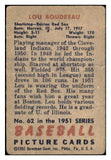 1951 Bowman Baseball #062 Lou Boudreau Red Sox Fair 533846