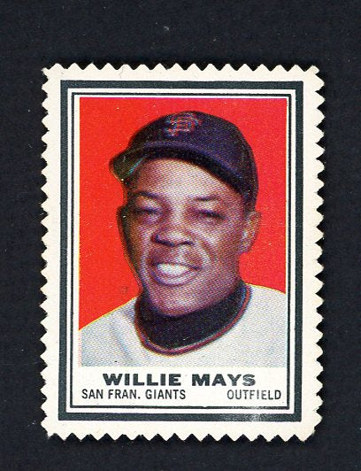 1962 Topps Baseball Stamps Willie Mays Giants EX-MT 533855