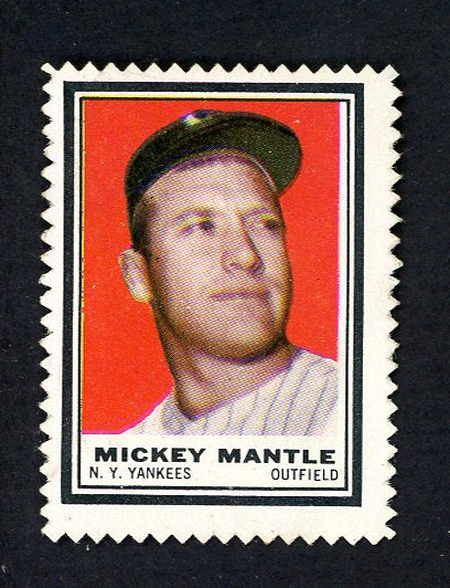 1962 Topps Baseball Stamps Mickey Mantle Yankees EX-MT/NR-MT 533857