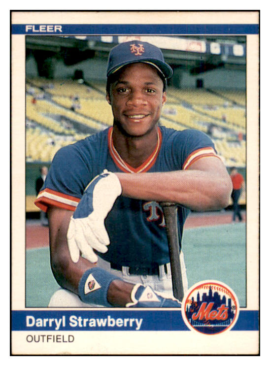 1984 Fleer #599 Darryl Strawberry Mets EX+/EX-MT 533862