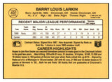 1987 Donruss #492 Barry Larkin Reds NR-MT 533875