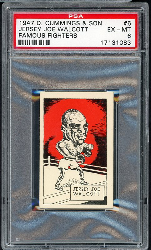 1947 D. Cummings Famous Fighters #006 Jersey Joe Walcott PSA 6 EX-MT 533903