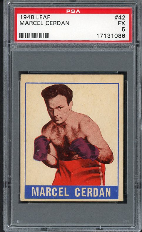 1948 Leaf Boxing #042 Marcel Cerdan Boxer PSA 5 EX 533925