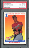 1991 Score #671 Chipper Jones Braves PSA 8 NM/MT 533934