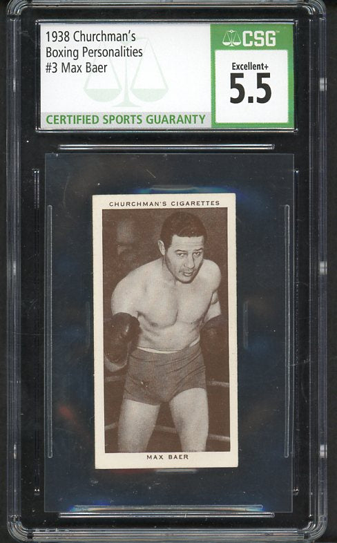1938 Churchmans #003 Max Baer Boxer CSG 5.5 EX+ 533962