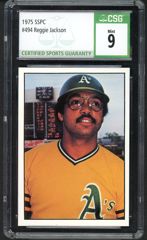 1975 SSPC #494 Reggie Jackson A's CSG 9 MINT 533963
