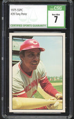 1975 SSPC #030 Tony Perez Reds CSG 7 NM 533965