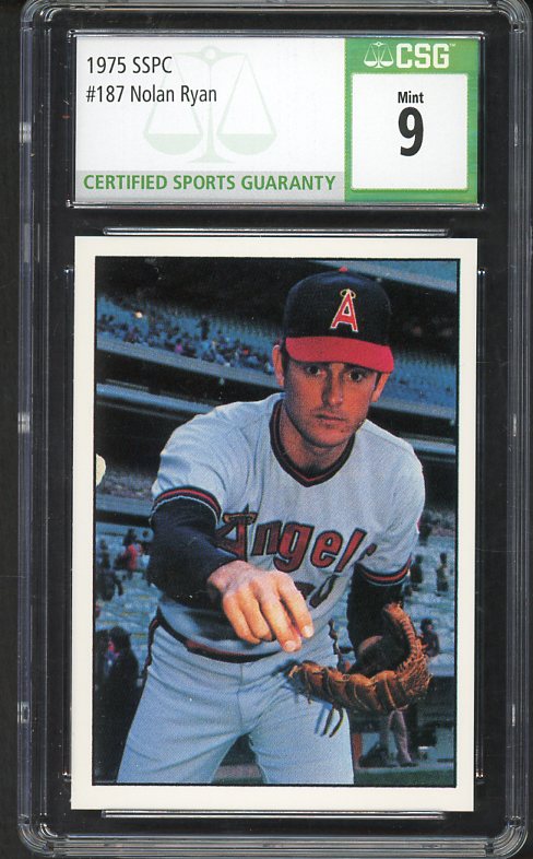 1975 SSPC #187 Nolan Ryan Angels CSG 9 MINT 533969