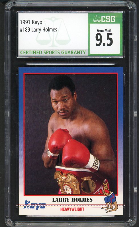 1991 Kayo #189 Larry Holmes Boxer CSG 9.5 GEM MINT 533972