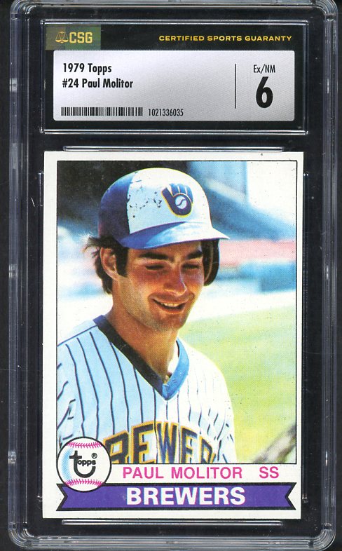 1979 Topps Baseball #024 Paul Molitor Brewers CSG 6 EX-MT 533973