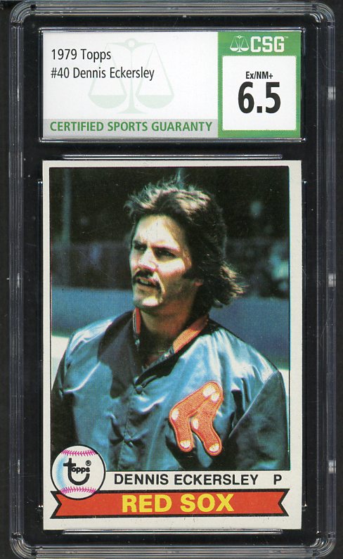 1979 Topps Baseball #040 Dennis Eckersley Red Sox CSG 6.5 EX-MT+ 533976