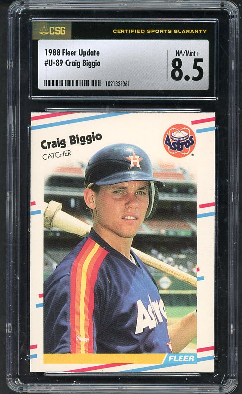 1988 Fleer Update #089 Craig Biggio Astros CSG 8.5 NM/MT+ 533991