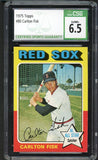 1975 Topps Baseball #080 Carlton Fisk Red Sox CSG 6.5 EX-MT+ 533992