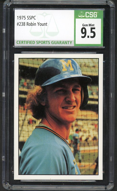 1975 SSPC #238 Robin Yount Brewers CSG 9.5 GEM MINT 533995