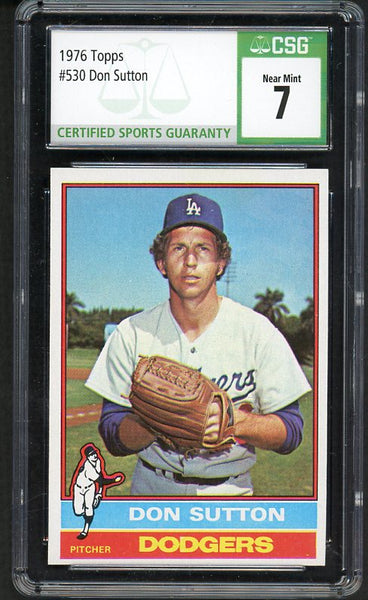 1976 Topps Baseball #530 Don Sutton Dodgers CSG 7 NM 534000