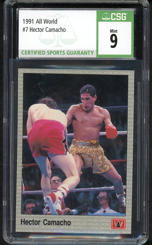 1991 All World #007 Hector Camacho Boxer CSG 9 MINT 534001