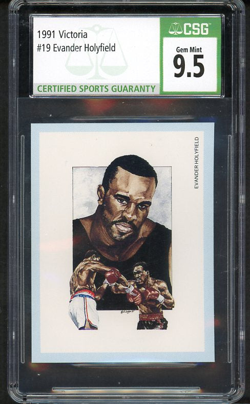 1991 Victoria #019 Evander Holyfield Boxer CSG 9.5 GEM MINT 534002