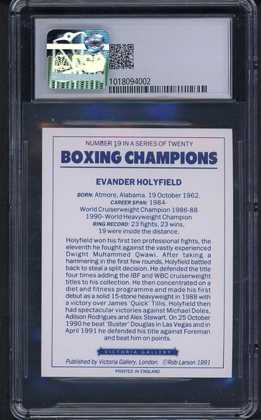 1991 Victoria #019 Evander Holyfield Boxer CSG 9.5 GEM MINT 534002