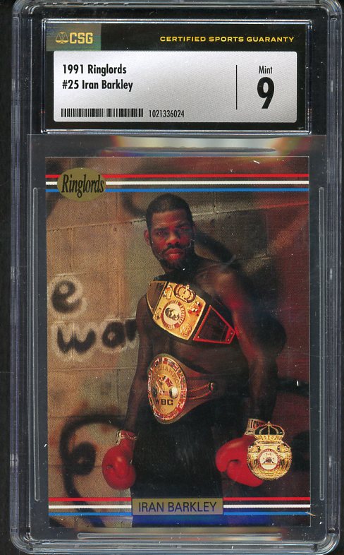 1991 Ringlords #025 Iran Barkley Boxer CSG 9 MINT 534005