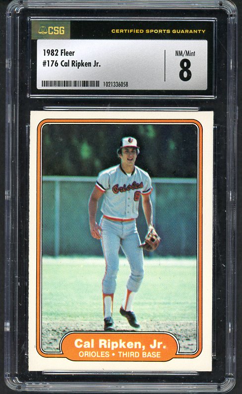 1982 Fleer #176 Cal Ripken Orioles CSG 8 NM/MT 534007