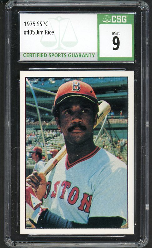 1975 SSPC #405 Jim Rice Red Sox CSG 9 MINT 534012