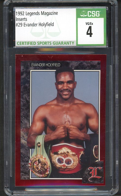 1992 Legends #029 Evander Holyfield Boxer CSG 4 VG-EX 534018