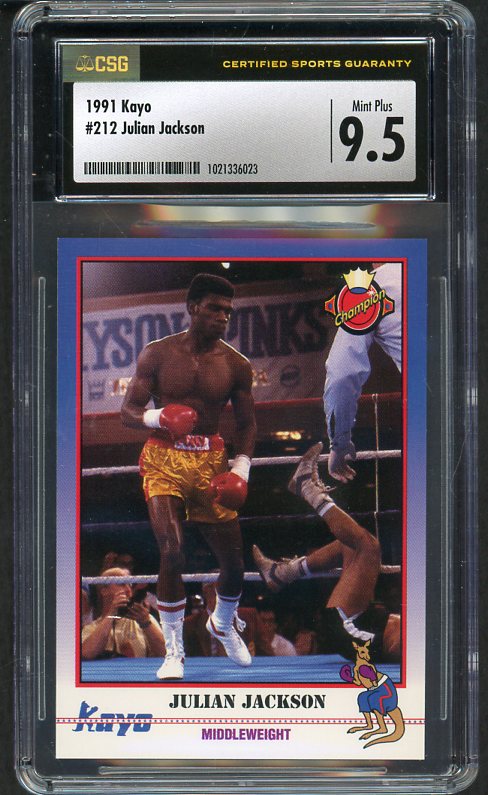 1991 Kayo #212 Julian Jackson Boxer CSG 9.5 GEM MINT 534020