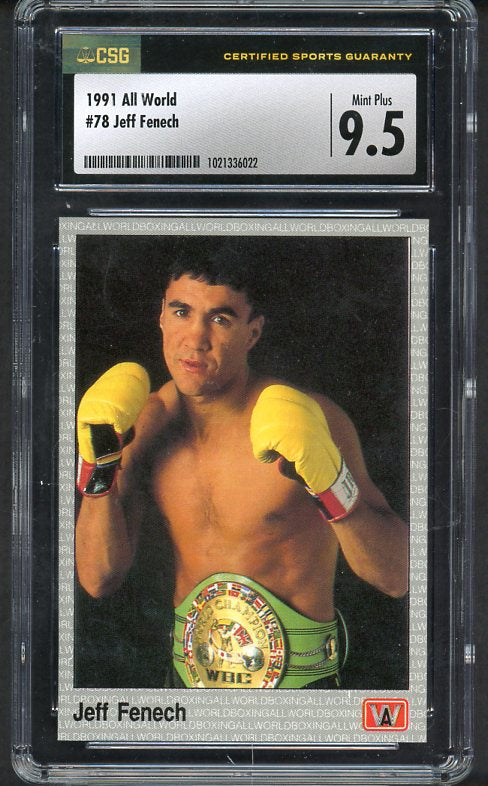 1991 All World #078 Jeff Fenech Boxer CSG 9.5 GEM MINT 534022