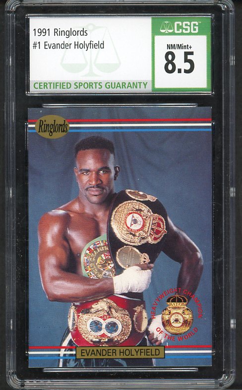1991 Ringlords #001 Evander Holyfield Boxer CSG 8.5 NM/MT+ 534026