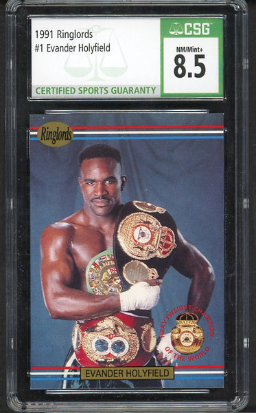1991 Ringlords #001 Evander Holyfield Boxer CSG 8.5 NM/MT+ 534026