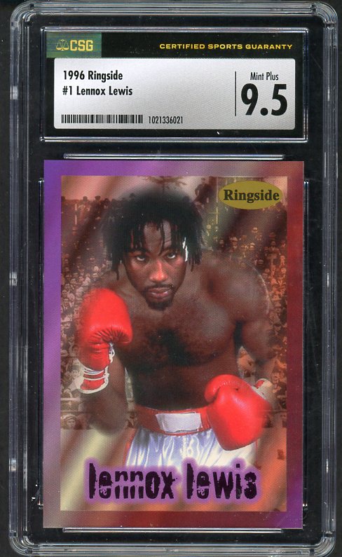 1996 Ringside #001 Lennox Lewis Boxer CSG 9.5 GEM MINT 534027