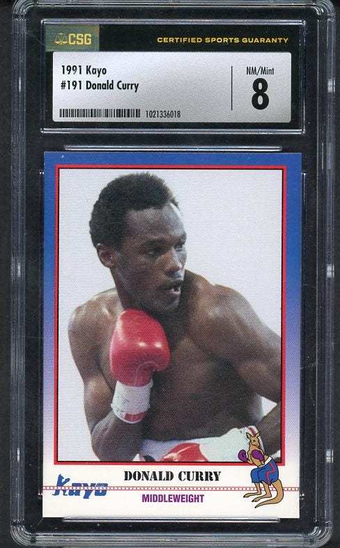1991 Kayo #191 Donald Curry Boxer CSG 8 NM/MT 534030
