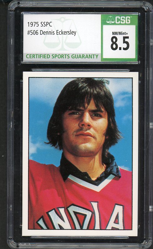 1975 SSPC #506 Dennis Eckersley Indians CSG 8.5 NM/MT+ 534032