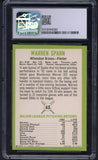 1963 Fleer Baseball #045 Warren Spahn Braves CSG 6 EX-MT 534035