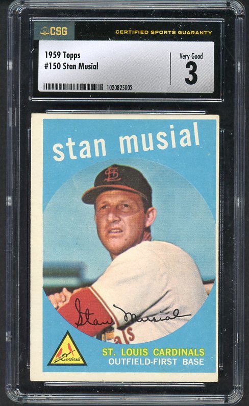 1959 Topps Baseball #150 Stan Musial Cardinals CSG 3 VG 534039