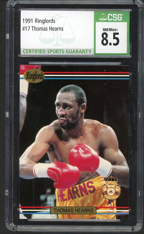 1991 Ringlords #017 Thomas Hearns Boxer CSG 8.5 NM/MT+ 534043