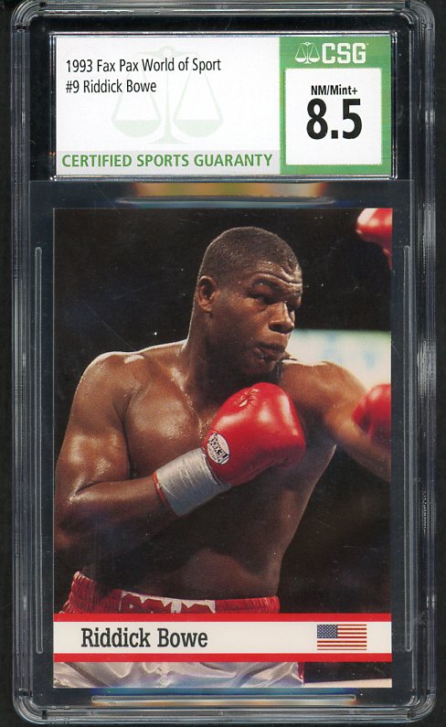 1993 Fax Pax #009 Riddick Bowe Boxer CSG 8.5 NM/MT+ 534044