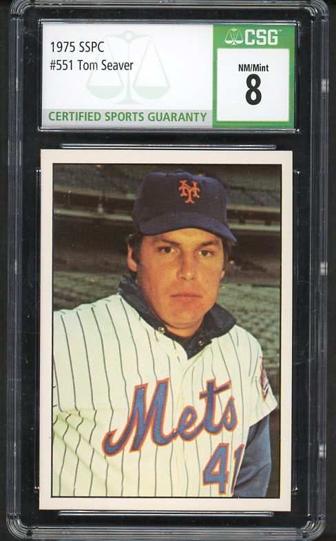 1975 SSPC #551 Tom Seaver Mets CSG 8 NM/MT 534046
