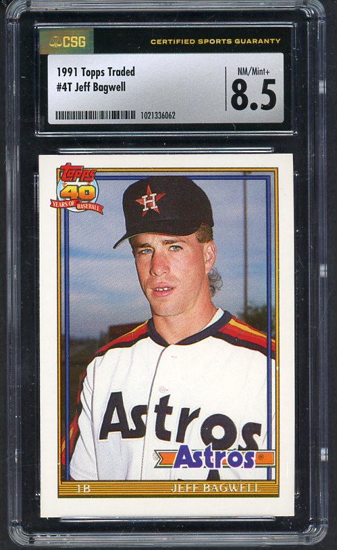 1991 Topps Traded #004 Jeff Bagwell Astros CSG 8.5 NM/MT+ 534052