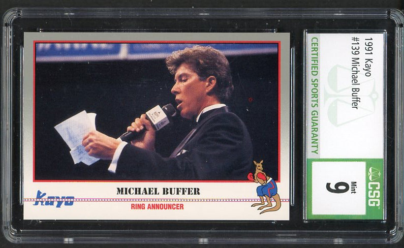 1991 Kayo #139 Michael Buffer Announcer CSG 9 MINT 534060