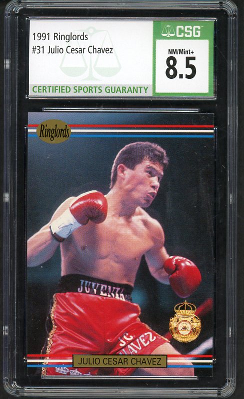 1991 Ringlords #031 Julio Cesar Chavez Boxer CSG 8.5 NM/MT+ 534063