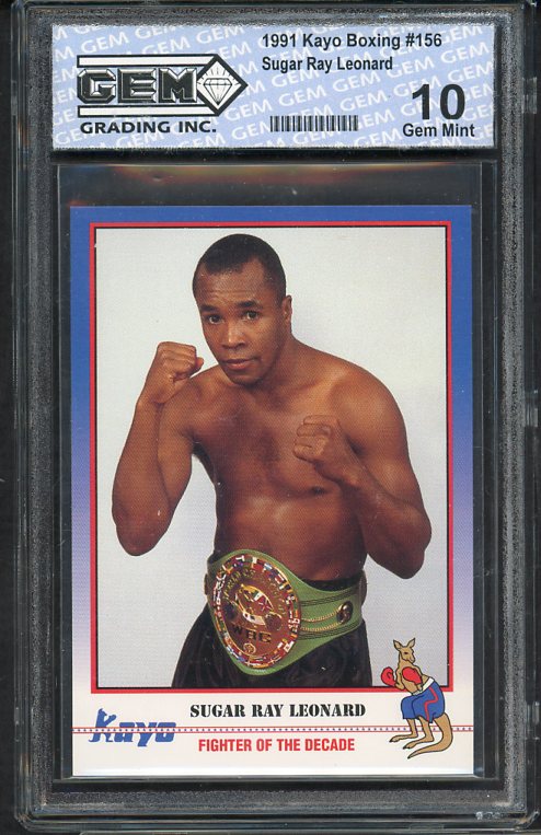 1991 Kayo #156 Sugar Ray Leonard Boxer GGI 10 GEM MINT 534082